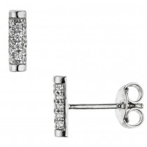 JOBO Ohrstecker Stab 925 Sterlingsilber 28 Zirkonia Ohrringe