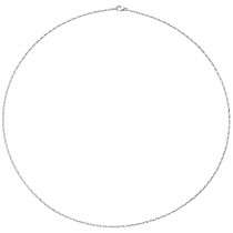 JOBO Collier Halskette 750 Weißgold diamantiert 1,0mm 42cm