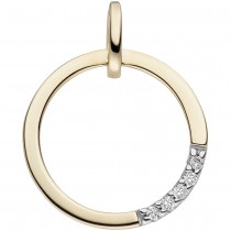 JOBO Anhänger 585 Gelbgold 5 Diamanten Brillanten