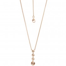 Collier Kette mit Anhänger 585 Rotgold 4 Diamanten Brillanten 44cm