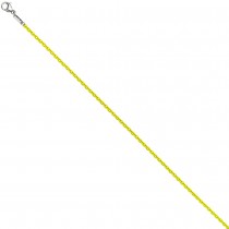 Rundankerkette Edelstahl gelb lackiert 45cm Karabiner