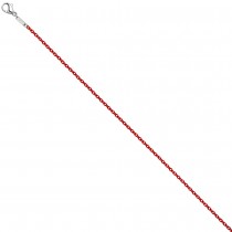 Rundankerkette Edelstahl rot lackiert 50cm Karabiner