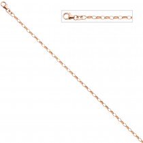 Ankerkette 925 Silber rotgold vergoldet 70cm Kette Halskette Karabiner