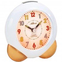 Atlanta Wecker für Kinder Quarz analog Kinderwecker orange leise