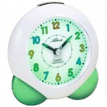 Atlanta Wecker für Kinder Quarz grün leise ohne Ticken