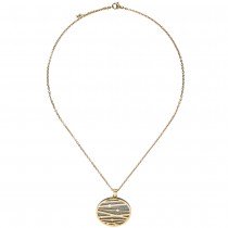 JOBO Collier Kette mit Anhänger Edelstahl gold farben beschichtet 47cm