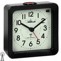 Atlanta Wecker Funk Funkwecker anthrazit eckig mit Licht Snooze