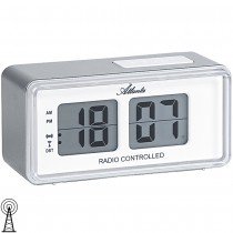 Atlanta Wecker Funk Funkwecker digital silbern mit Licht Digitalwecker