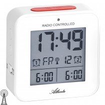 Atlanta Wecker Funk Funkwecker digital weiß Licht Snooze Digitalwecker