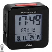 Atlanta Wecker Funk Funkwecker digital schwarz Licht Snooze Digitalwecker