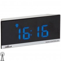 Atlanta Wecker Funk Funkwecker Netzwecker digital schwarz mit Temperatur