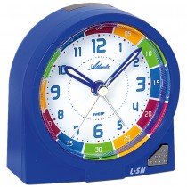 Atlanta Wecker Kinderwecker Quarz blau leise Lernwecker für Kinder