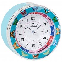 Atlanta Wecker für Kinder Schmetterlinge leise ohne Ticken