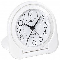 Atlanta Wecker Reisewecker Klappwecker Quarz analog weiß