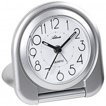 Atlanta Wecker Reisewecker Klappwecker Quarz analog silbern