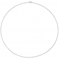 JOBO Collier Halskette 750 Weißgold diamantiert 1,0mm 42cm
