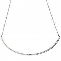 Collier Halskette Kette mit Anhänger aus Edelstahl mit Kristallen 50cm