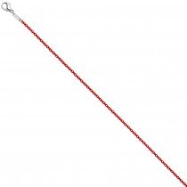 Rundankerkette Edelstahl rot lackiert 50cm Karabiner