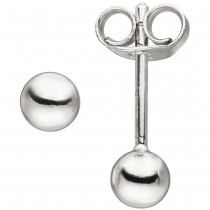 JOBO Ohrstecker Kugel 4mm 925 Sterlingsilber Ohrringe
