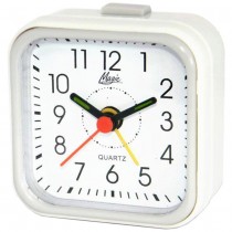 Magic Wecker Quarz analog grau weiß eckig einfach schlicht