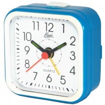 Magic Wecker Quarz analog weiß blau eckig einfach schlicht
