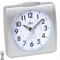 Magic Wecker Funk Funkwecker silbern eckig viereckig mit Licht Snooze