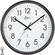 Magic Wanduhr Funk Funkwanduhr analog schwarz rund schlicht