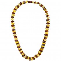 JOBO Kette Collier Bernstein bicolor 58cm Halskette Bernsteinkette