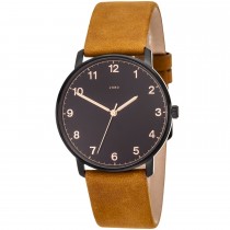 Herren Armbanduhr Quarz Analog Edelstahl Lederband braun Herrenuhr