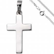 Anhänger Kreuz 925 Silber Kreuzanhänger Silberkreuz mit Kette 60cm