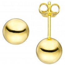 Ohrstecker Kugel 8mm 925 Sterlingsilber gold vergoldet Ohrringe