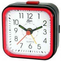 Magic Wecker Quarz analog rot schwarz eckig einfach schlicht