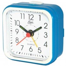 Magic Wecker Quarz analog weiß blau eckig einfach schlicht