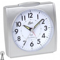 Magic Wecker Funk Funkwecker silbern eckig viereckig mit Licht Snooze