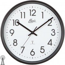 Magic Wanduhr Funk Funkwanduhr analog schwarz rund schlicht