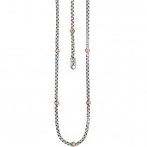 Collier Halskette 585 Weißgold Rotgold bicolor 65 Diamanten 45cm