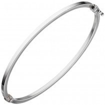 JOBO Armreif Armband oval 585 Weißgold Weißgoldarmreif