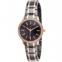 Damen Armbanduhr Quarz Analog Edelstahl bicolor mit SWAROVSKI® Elements