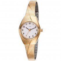 Damen Armbanduhr Quarz Analog vergoldet