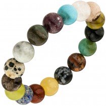 Armband mit Edelsteinen multocolor 19cm elastisch