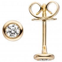 Ohrstecker 585 Gelbgold 2 Diamanten Brillanten