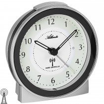 Wecker Funk Funkwecker silbern anthrazit mit Licht Snooze leise