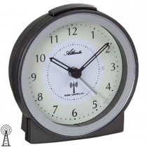 Wecker Funk Funkwecker anthrazit silbern mit Licht Snooze leise