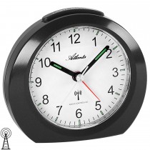 Wecker Funk Funkwecker schwarz mit Licht Snooze