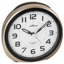 Wecker Quarz analog golden leise ohne Ticken mit Licht Snooze