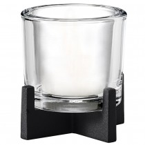 Windlicht NERO Stahl pulverbeschichtet mit Glas kombiniert