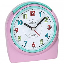 Wecker Quarz analog für Kinder Kinderwecker rosa ohne Ticken