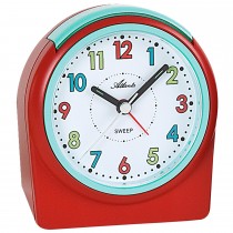 Wecker Quarz analog für Kinder Kinderwecker rot ohne Ticken