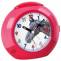 Wecker Pferd für Kinder Kinderwecker rot pink leise Pferdewecker