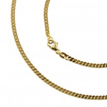 Armband Flachpanzer glänzend 585 Gold 185cm